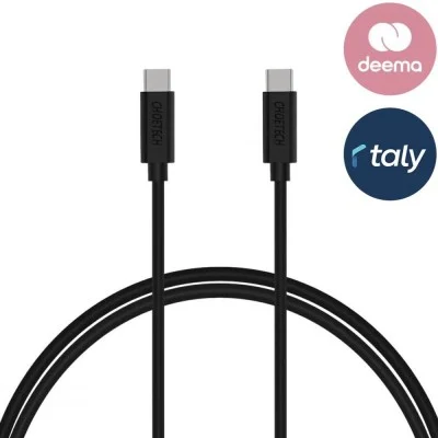Choetech 1m Type-C to  Type-C PVC Cable - Black